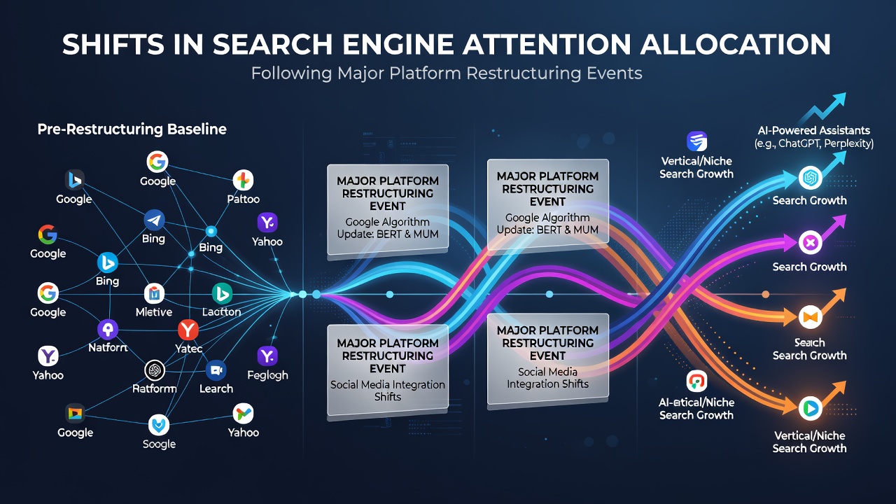 Shifts in Search Engine Attention Allocation Following Major Platform Restructuring Events